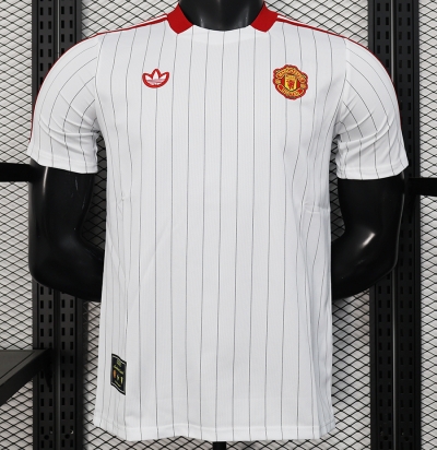 2526 Ma retro version white with red soccer jersey player version